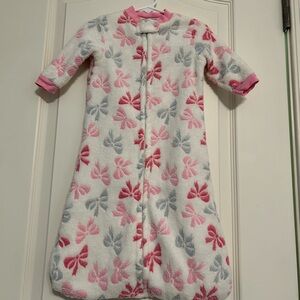 Baby Gear Pink and Gray Bow Sleep Sack